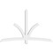 Ekena Millwork Davenport Architectural Grade PVC Gable Bracket, 84"W x 52 1/2"H x 4"D x 4"F, 15/12 Pitch GBP084X53X0404DAV00 - alternate 5